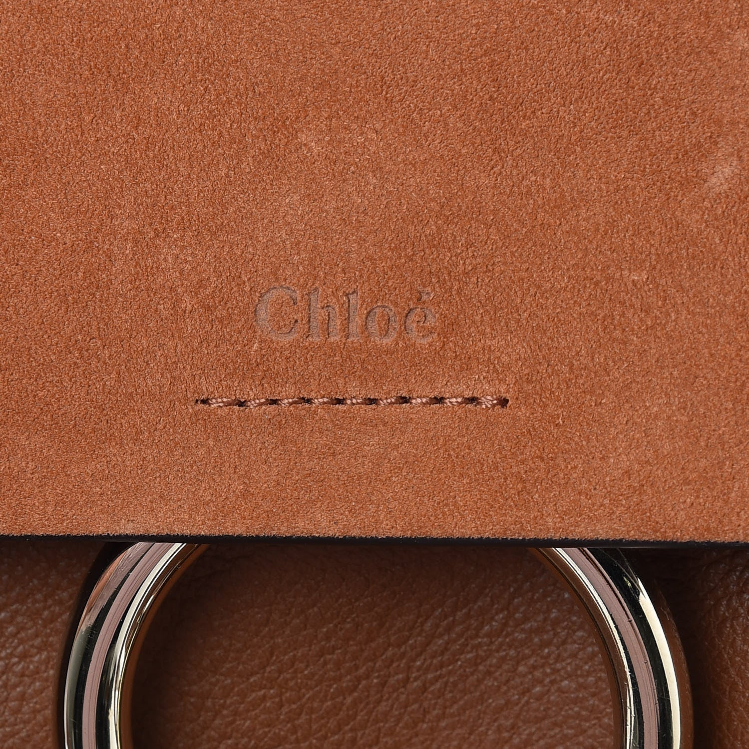 Chloe Suede Calfskin Small Faye Backpack Tobacco 7 of 11