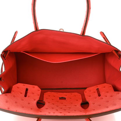 Hermes Ostrich Birkin 30 Bougainvillea 5 of 10