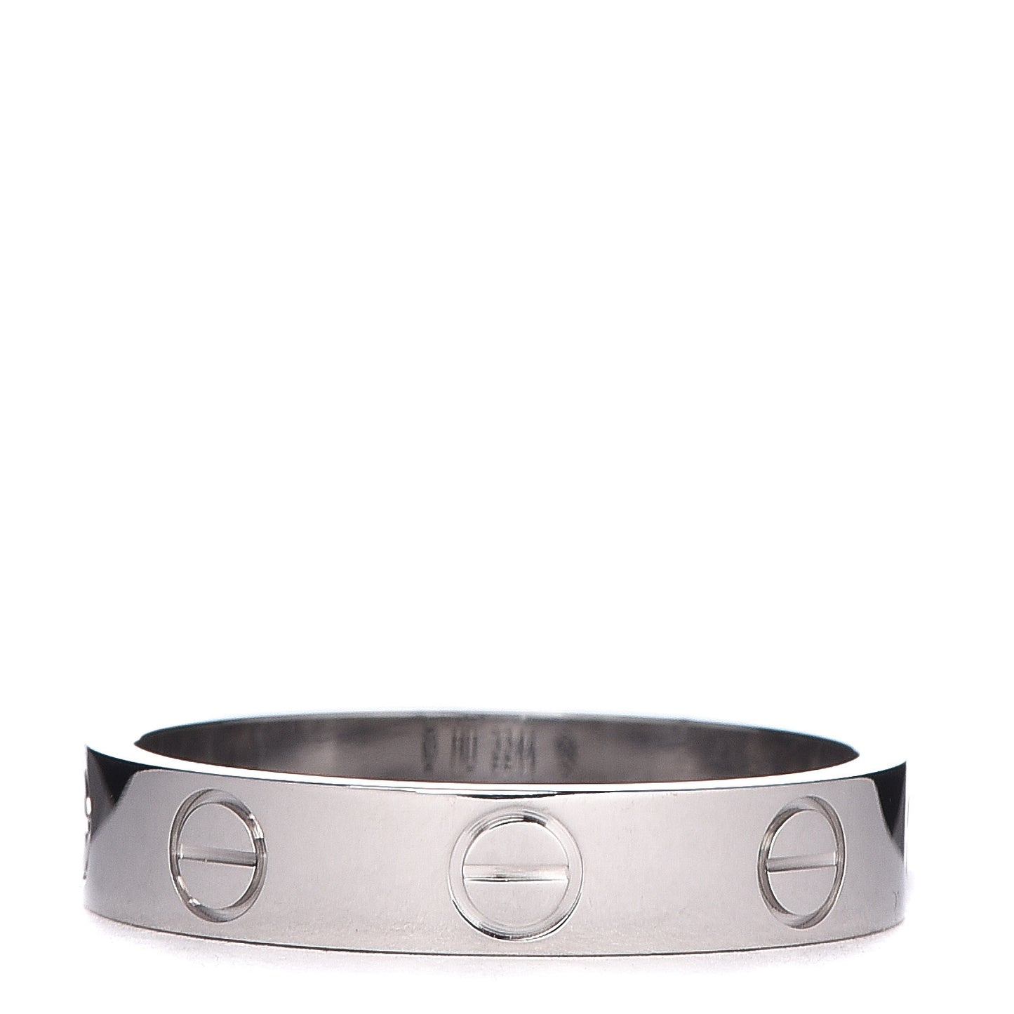 18K White Gold 3.5mm LOVE Wedding Band Ring 50 5.25