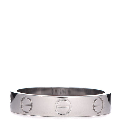 Cartier 18K White Gold 3.5mm LOVE Wedding Band Ring 50 5.25 3 of 4