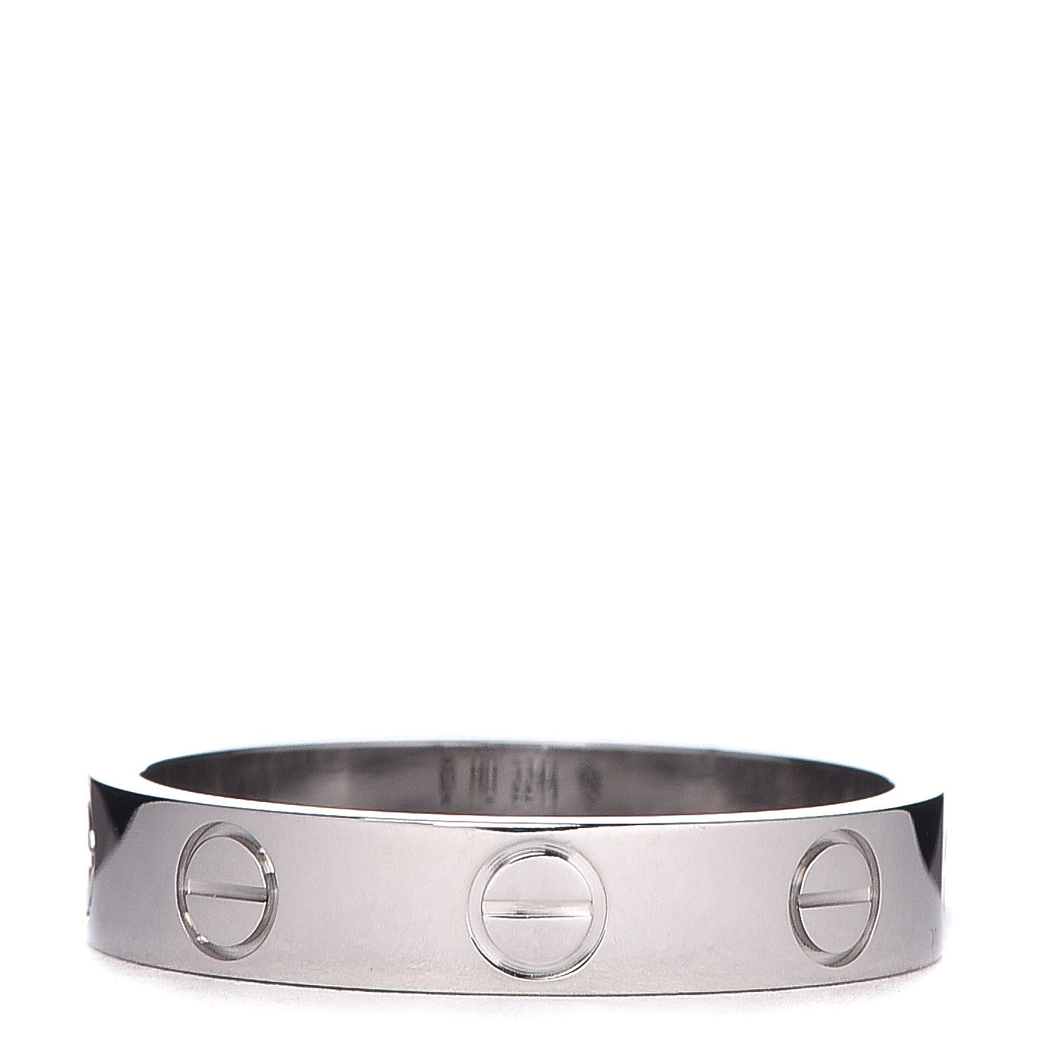 Cartier 18K White Gold 3.5mm LOVE Wedding Band Ring 50 5.25 3 of 4