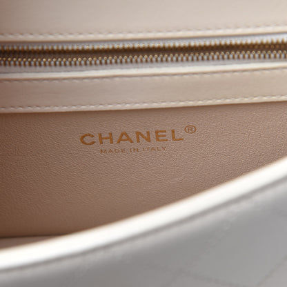 Chanel Lambskin Quilted Small Coco Lux Flap White 7 of 13