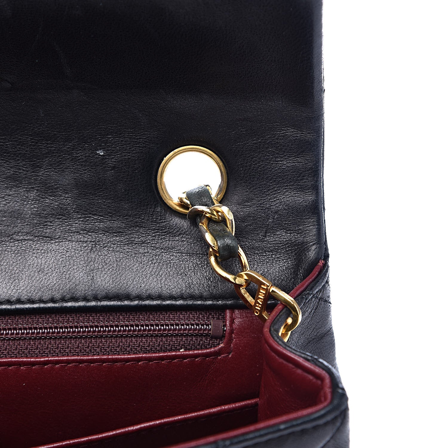 Chanel Lambskin Quilted Small Single Flap Bag Black 14 of 15