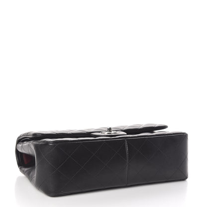 Chanel Lambskin Quilted Jumbo Double Flap Black 4 of 10