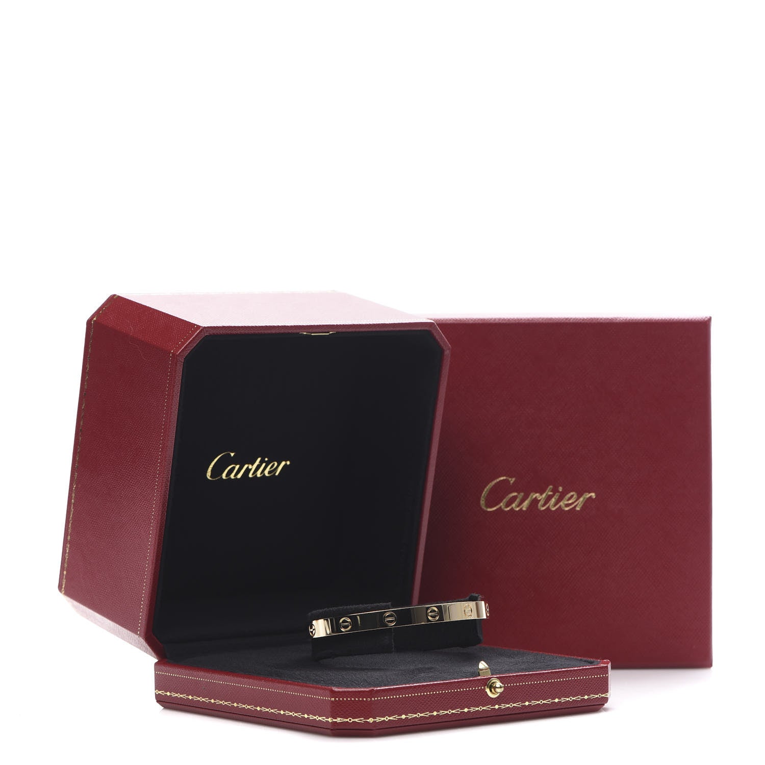Cartier 18K Yellow Gold LOVE Cuff Bracelet 19 6 of 6