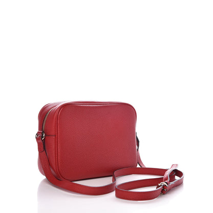 Gucci Pebbled Calfskin Small Soho Disco Bag Tabasco Red 3 of 8