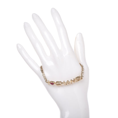 Chanel Quilted I Heart Logo Bracelet Gold 2 of 5