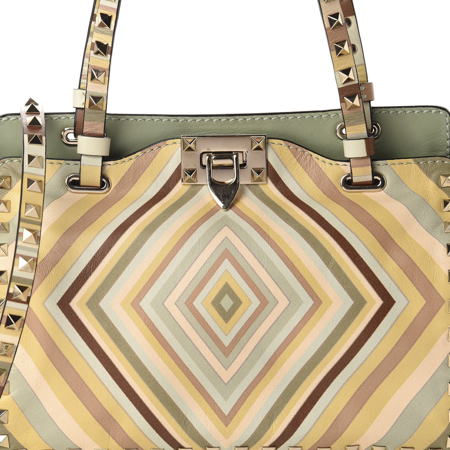 Vitello Native Couture 1975 Small Rockstud Tote Multicolor