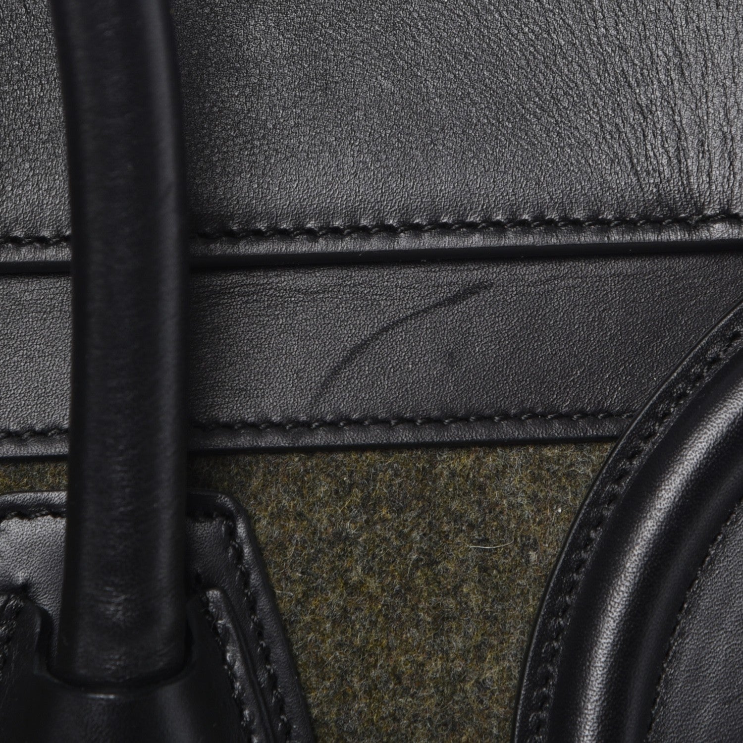 Celine Smooth Calfskin Felt Mini Tri-Color Luggage Khaki 8 of 11