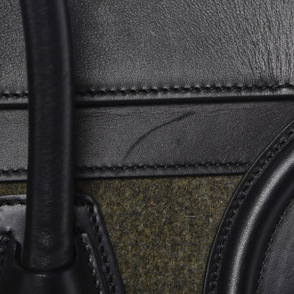 Celine Smooth Calfskin Felt Mini Tri-Color Luggage Khaki 8 of 11