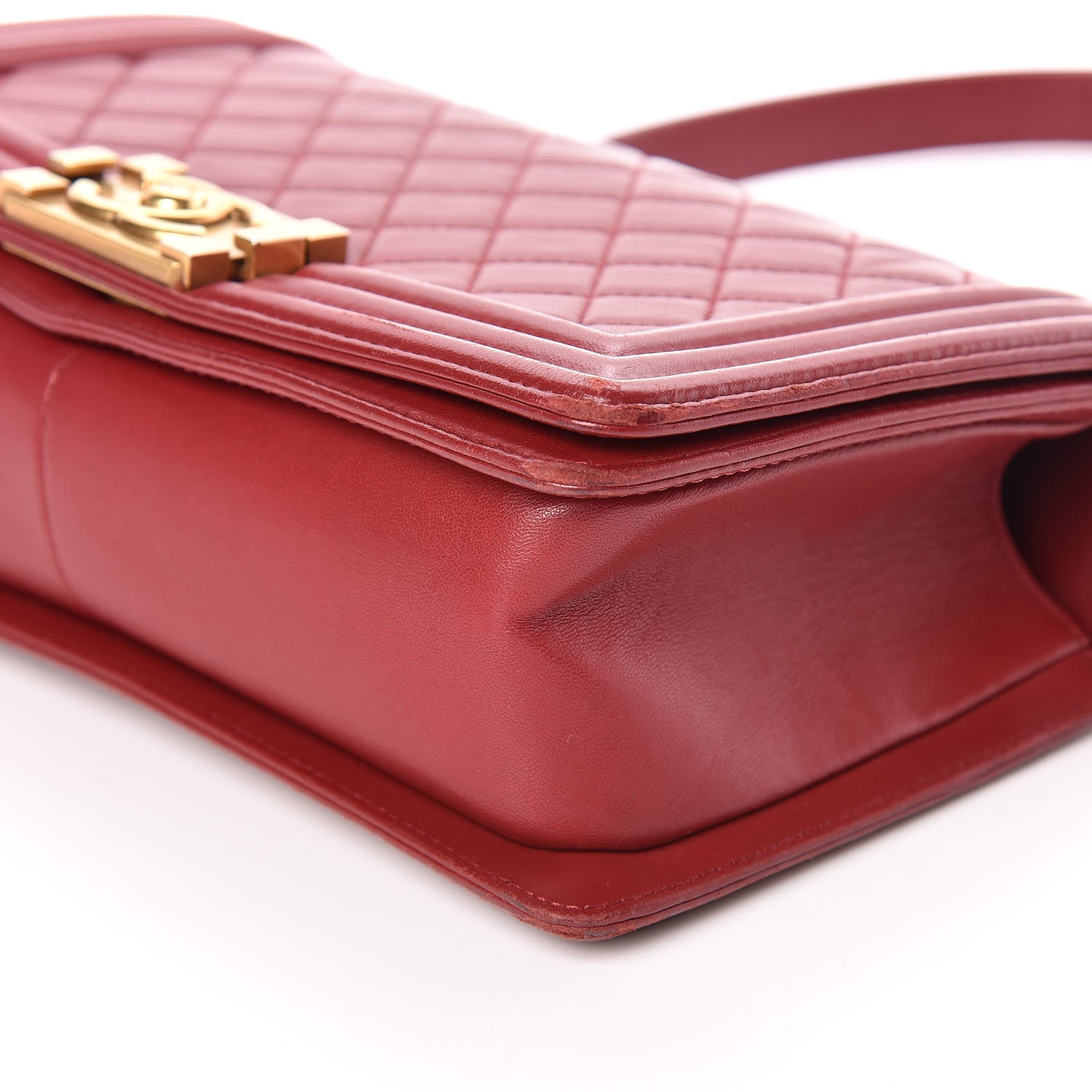 Chanel Lambskin Quilted Medium Boy Flap Dark Red 6 of 11