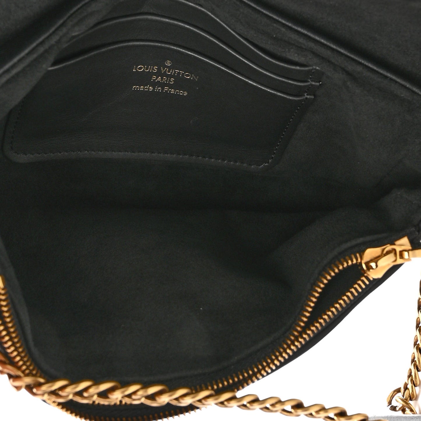 Calfskin New Wave Chain Pochette Black