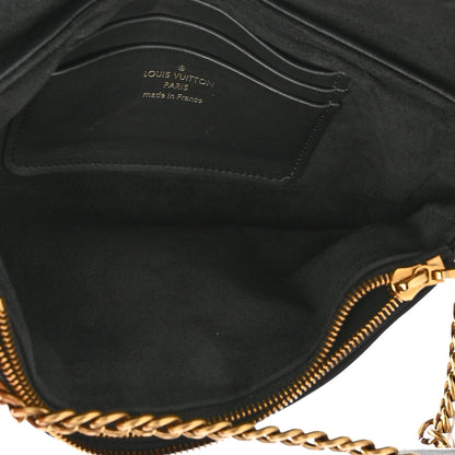 Louis Vuitton Calfskin New Wave Chain Pochette Black 5 of 9
