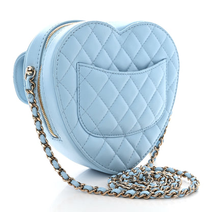 Chanel Lambskin Quilted CC In Love Heart Bag Light Blue 3 of 10