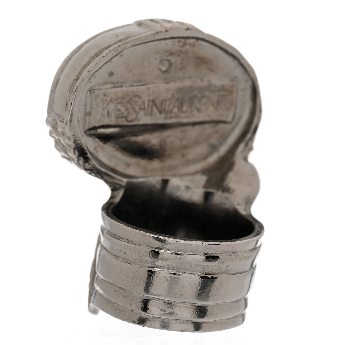 Glass Cabochon Arty Ovale Ring 49 5 Navy