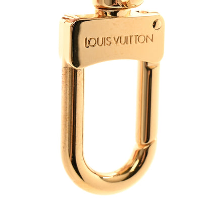 Louis Vuitton Brass Enamel Fleur De Monogram Bag Charm Chain Gold 4 of 5
