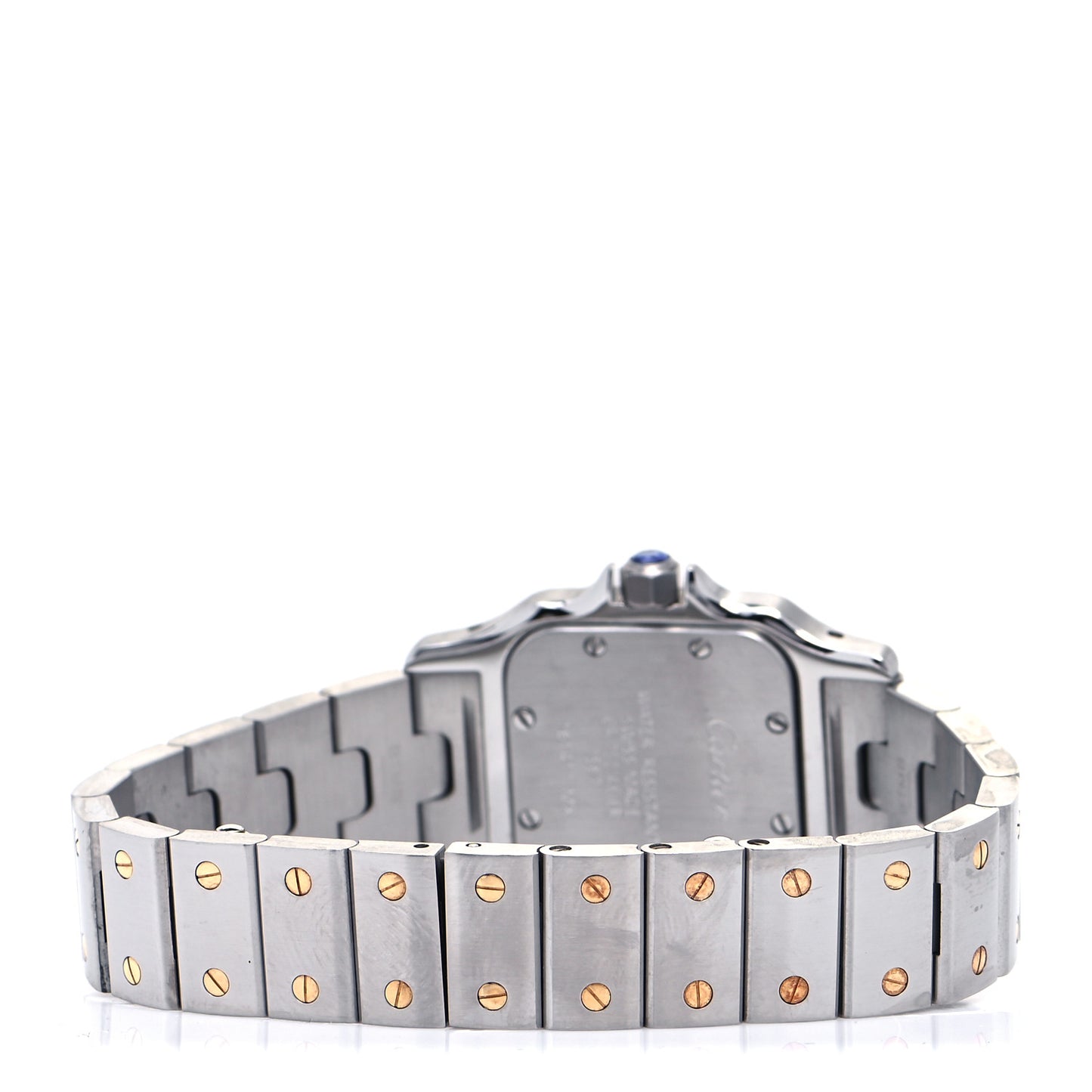 Stainless Steel 18K Yellow Gold 24mm Santos De Cartier Galbee Quartz Watch