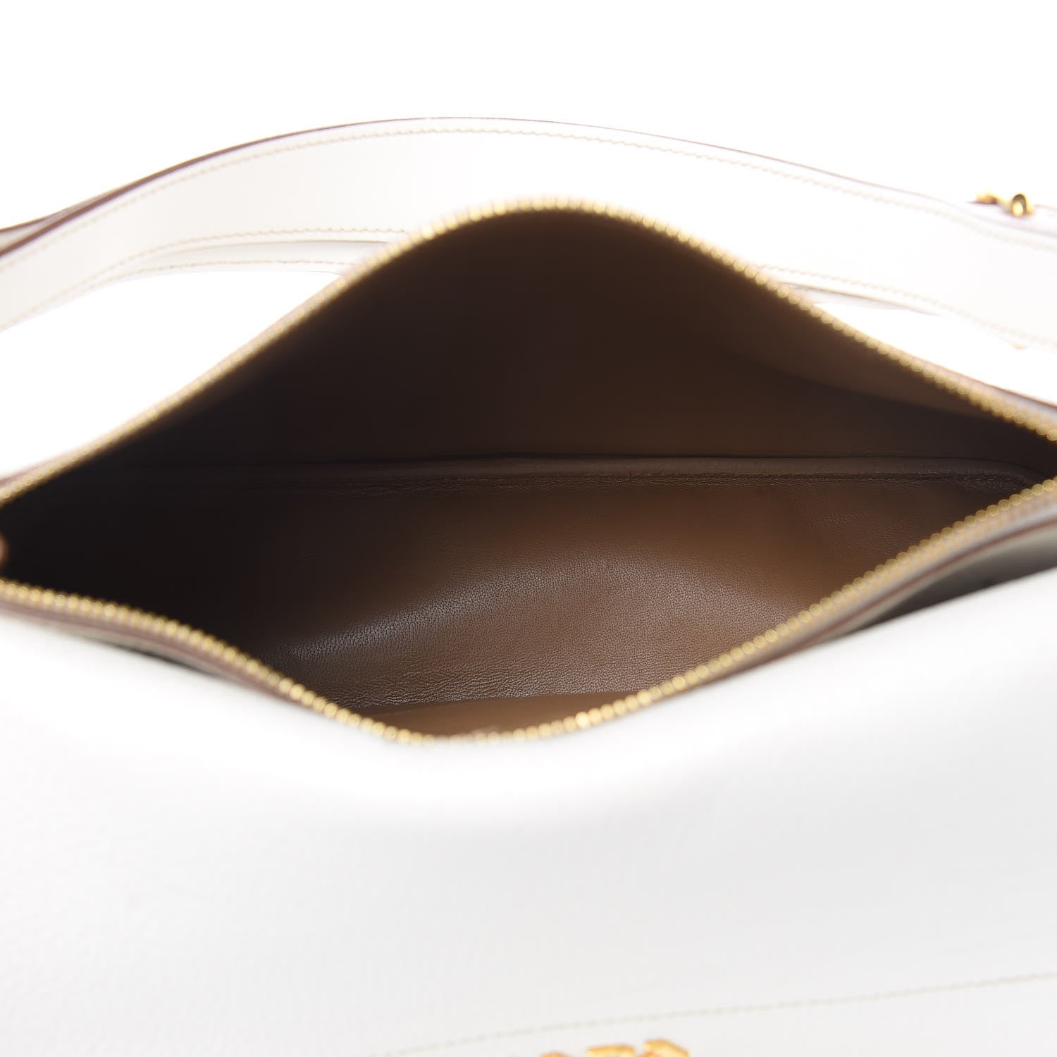 Prada Vitello Daino Flap Shoulder Bag Talco 7 of 10