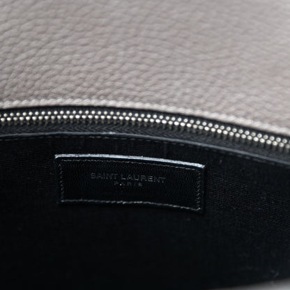 Saint Laurent Grained Calfskin Small Sac De Jour Fog 6 of 9