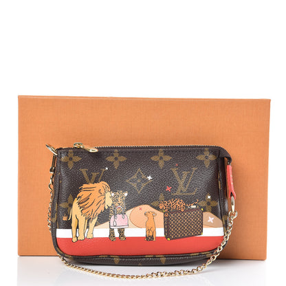 Louis Vuitton Monogram 2018 Christmas Animation Mini Cats Pochette Accessories 10 of 10