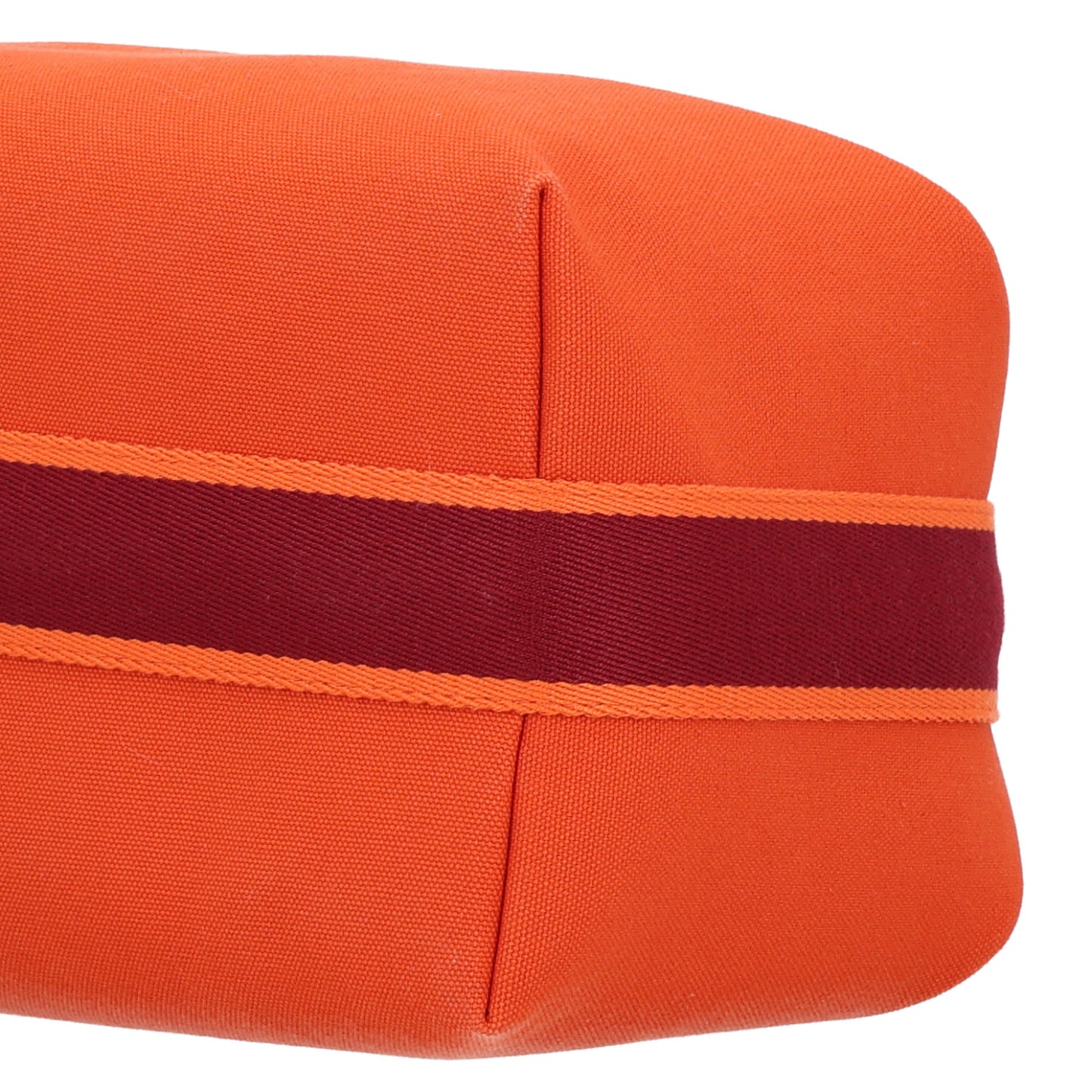 Canvas Large Bride-A-Brac Pouch Orange Feu Burgundy