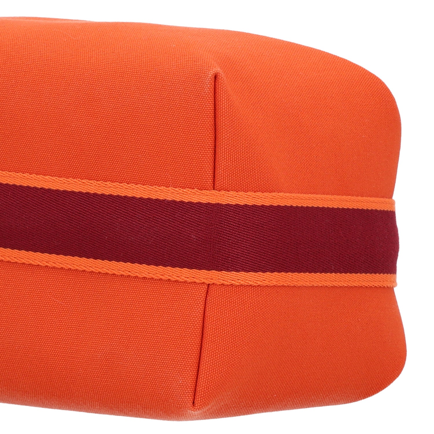 Hermes Canvas Large Bride-A-Brac Pouch Orange Feu Burgundy 9 of 9