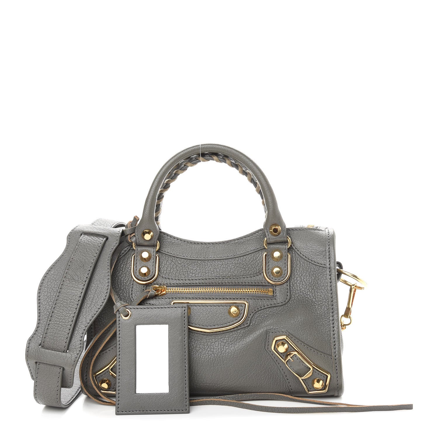 Balenciaga Chevre Gold Metallic Edge Hardware Mini City Gris Acier 1 of 9