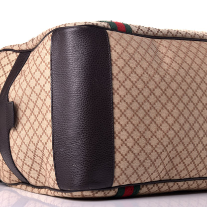 Gucci Diamante Large Web Carry On Duffle Bag Brown 7 of 8