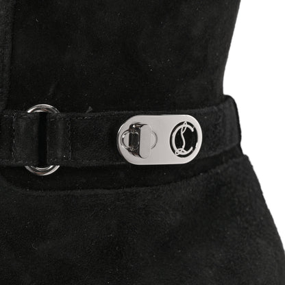 Christian Louboutin Suede Lock Kate Botta 100 Knee High Boots 37 Black 9 of 13