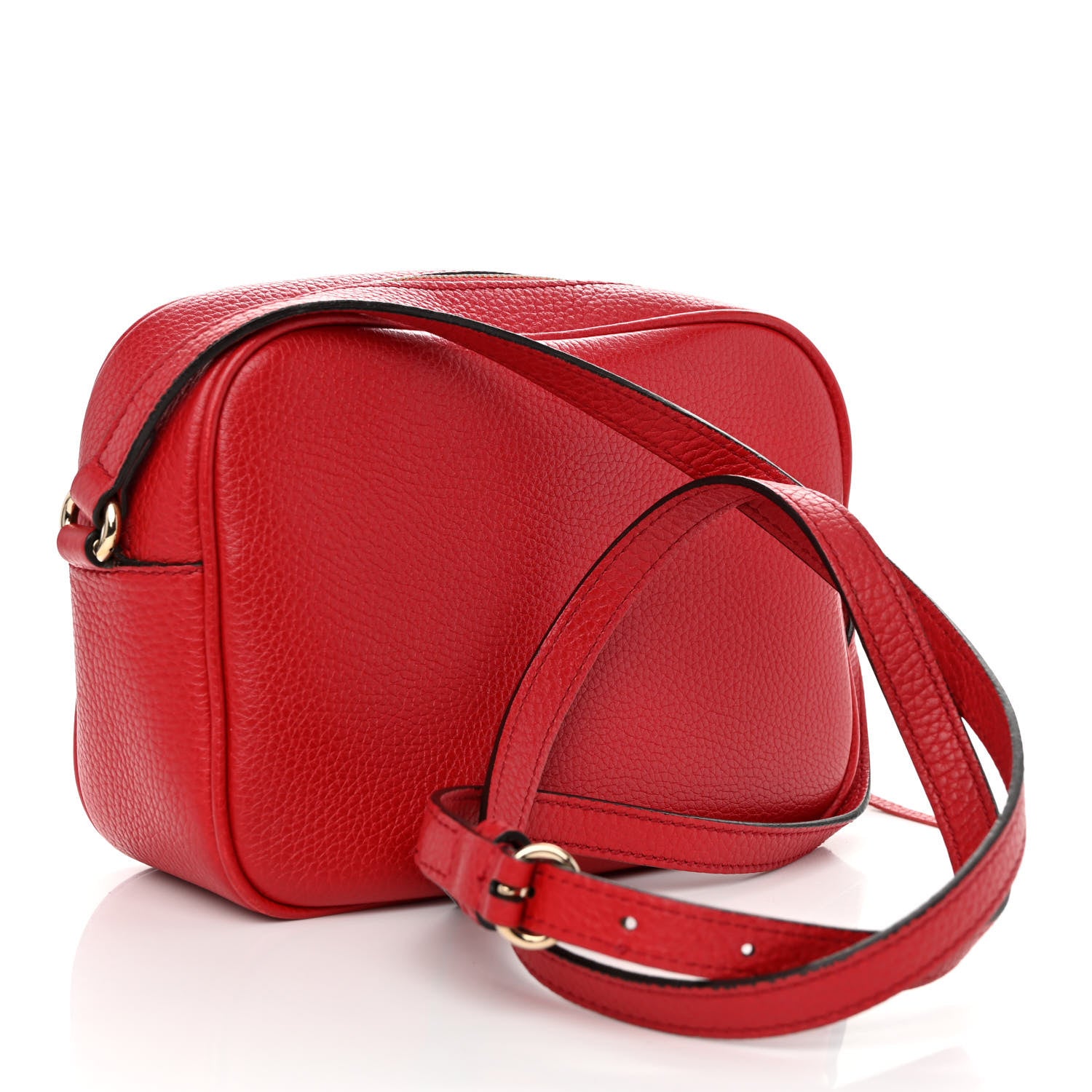 Gucci Pebbled Calfskin Small Soho Disco Bag Tabasco Red 3 of 11