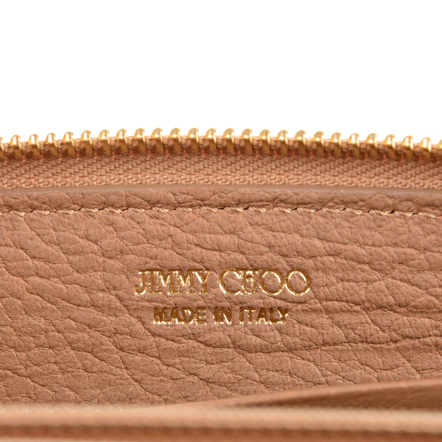 Grainy Calfskin Rush Wallet Clutch Nude