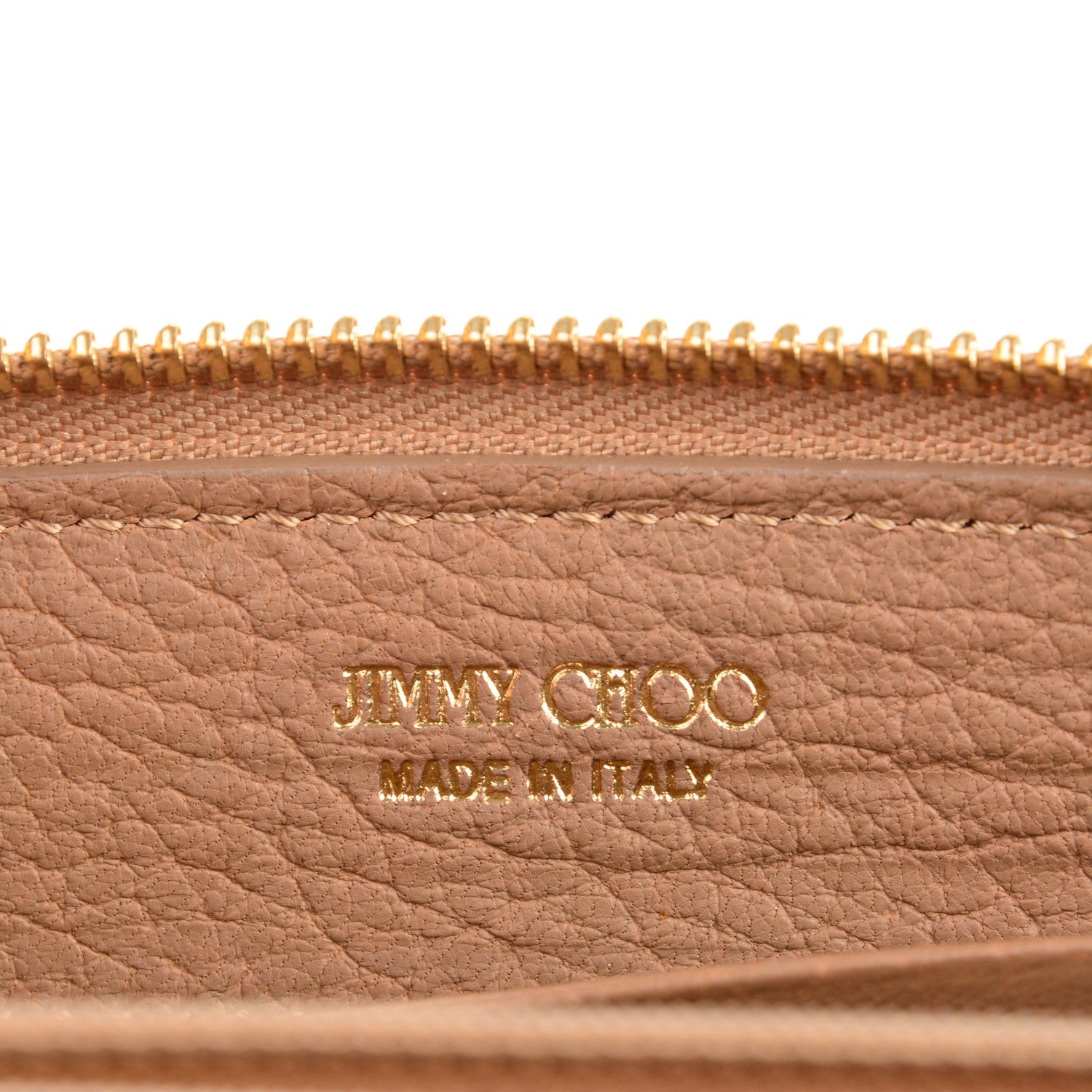 Jimmy Choo Grainy Calfskin Rush Wallet Clutch Nude 6 of 12