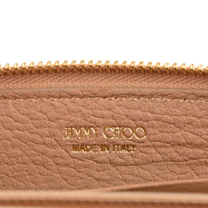 Jimmy Choo Grainy Calfskin Rush Wallet Clutch Nude 6 of 12