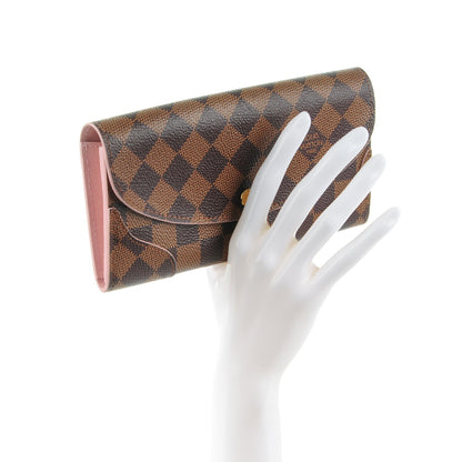 Louis Vuitton Damier Ebene Caissa Wallet Rose Ballerine 2 of 7