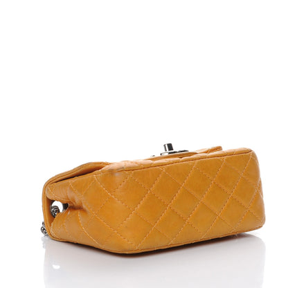 Chanel Glazed Lambskin Quilted Mini Bijoux Chain Square Flap Mango 4 of 10