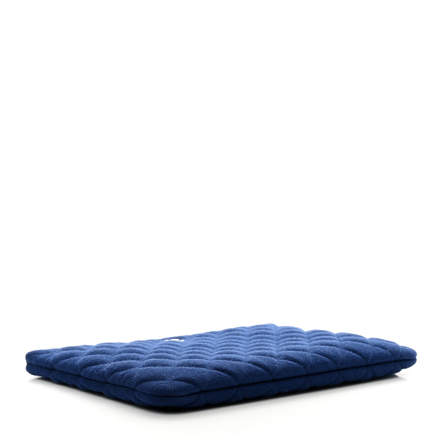 Jersey Quilted Medium Cosmetic Case Blue