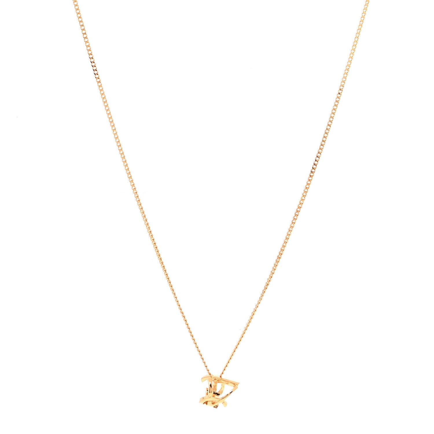 Saint Laurent Metal Opyum Twist Necklace Gold 1 of 4