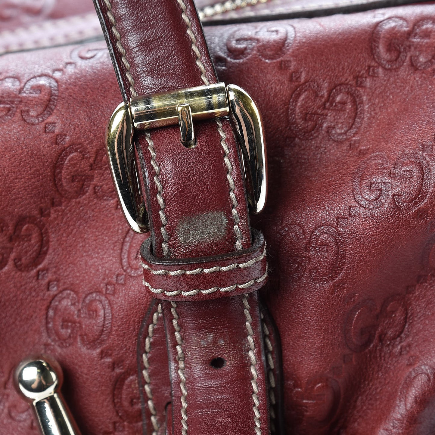 Guccissima 85th Anniversary Large Boston Rusty Red