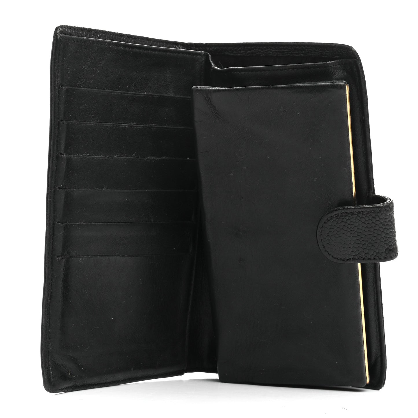Caviar Timeless CC French Wallet Black