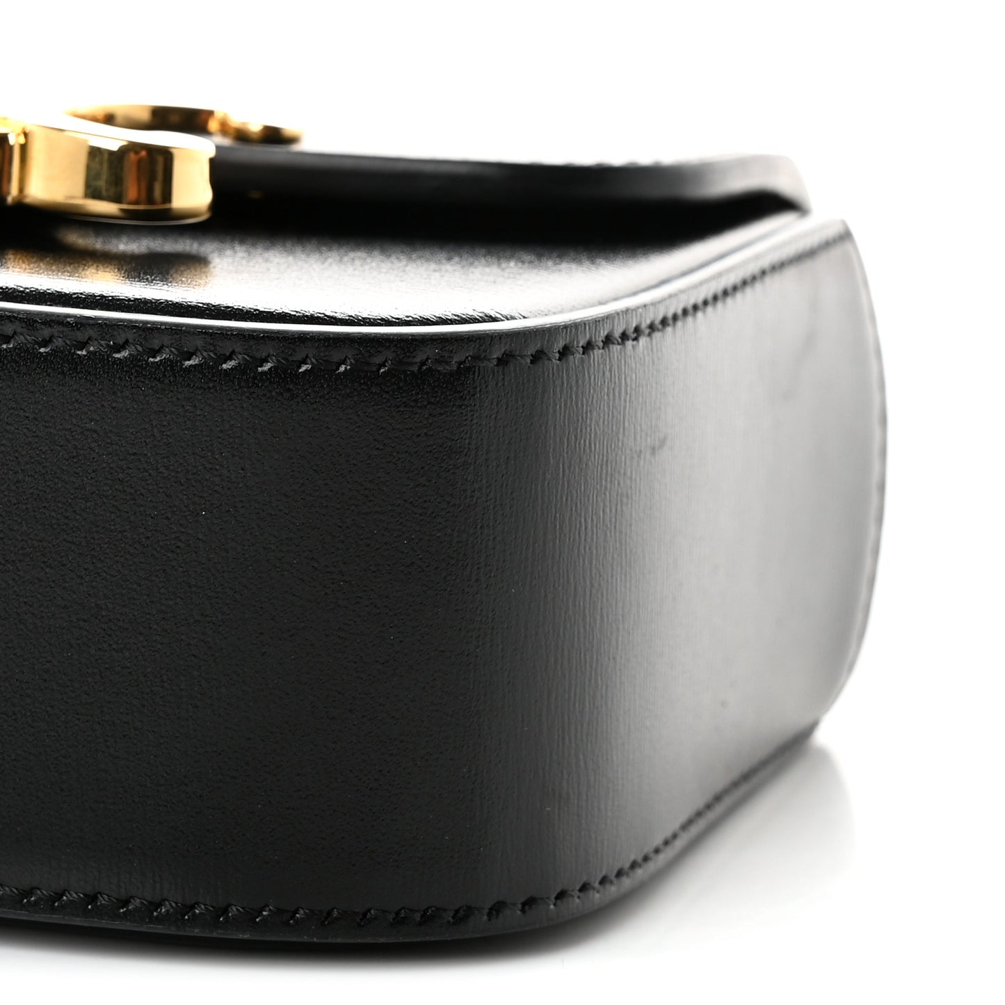Shiny Calfskin Mini Chain Claude Black