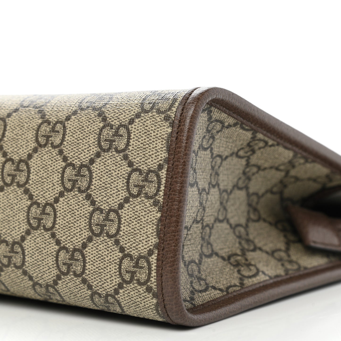 GG Supreme Monogram Web Toiletry Case Brown