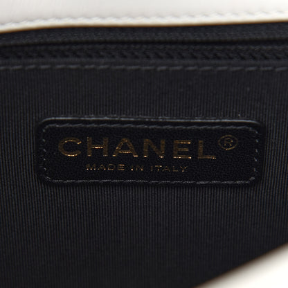 Chanel Lambskin Quilted Graphic Medium Flap Black White 5 of 8