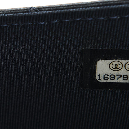 Chanel Lambskin Quilted Travel Wallet Navy 7 of 8