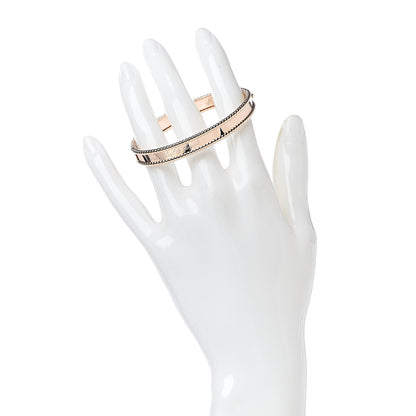 Van Cleef & Arpels 18K Rose Gold Perlee Signature Bangle Bracelet S 2 of 6