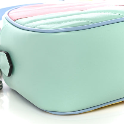 Gucci Calfskin Matelasse Diagonal Small GG Marmont Chain Shoulder Bag Multicolor Pastel 10 of 15