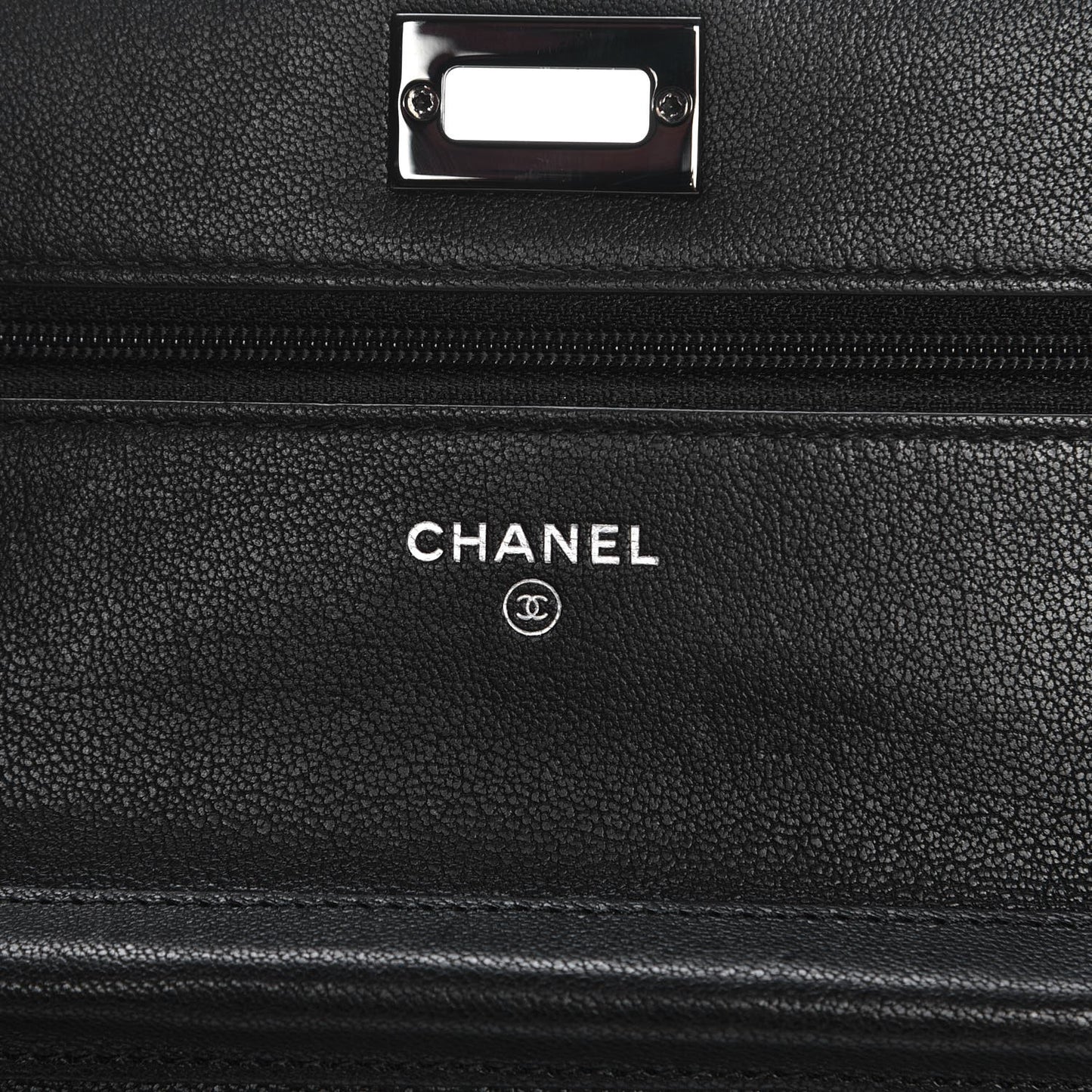 Sheepskin Chevron Reissue Wallet On Chain WOC So Black