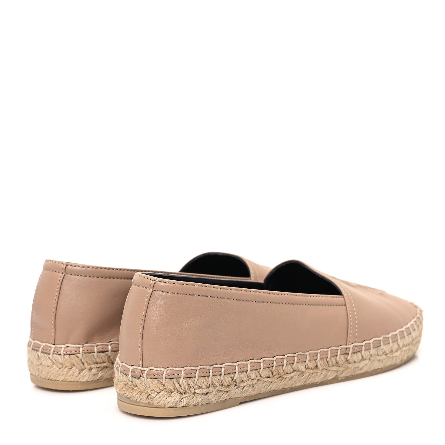 Saint Laurent Lambskin Monogram Espadrilles 35 Nude 5 of 10