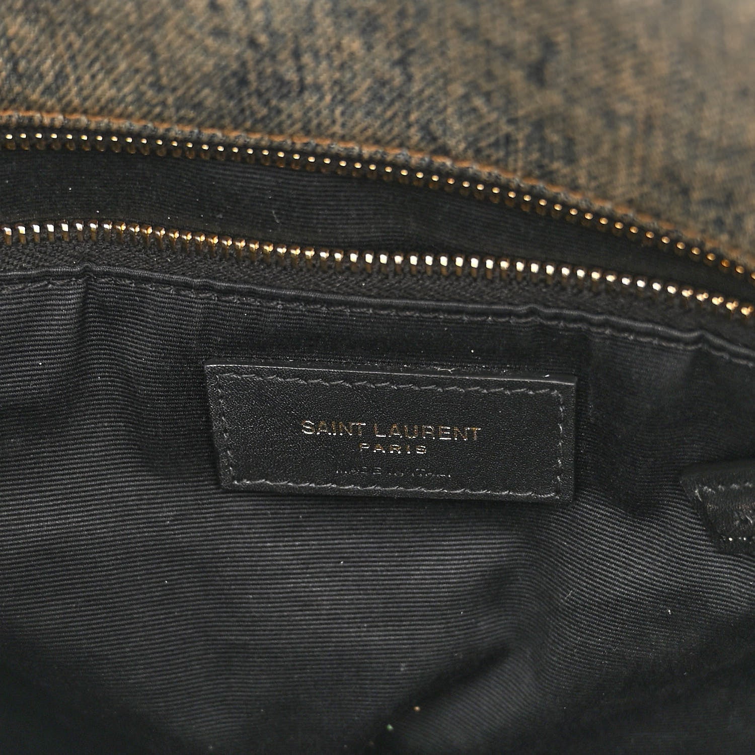 Saint Laurent Denim Quilted Small Loulou Puffer Monogram Chain Satchel Rodeo Blue 10 of 11