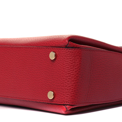 Gucci Dollar Calfskin Medium Interlocking G Top Handle Shoulder Bag Red 9 of 9