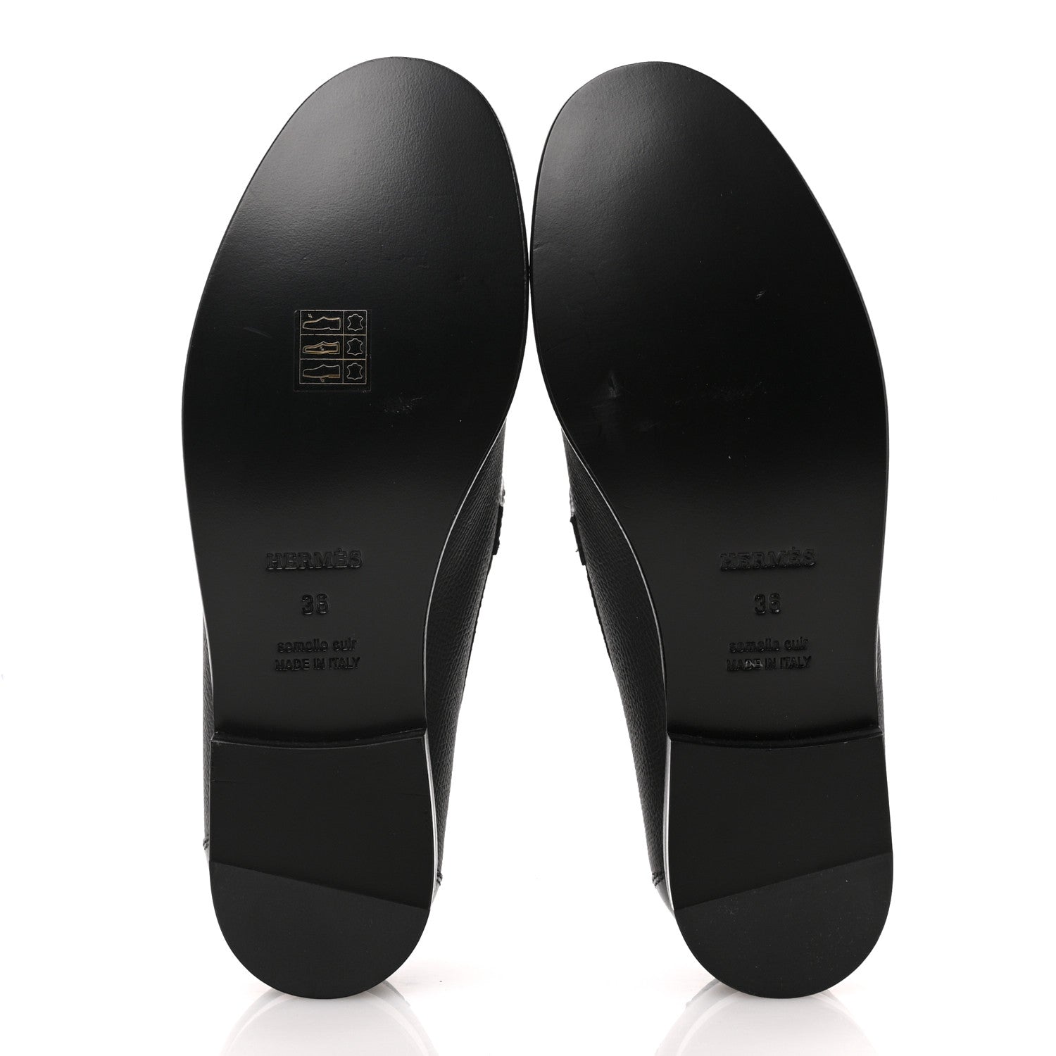 Hermes Epsom Womens Destin Loafer 36 Black 6 of 11